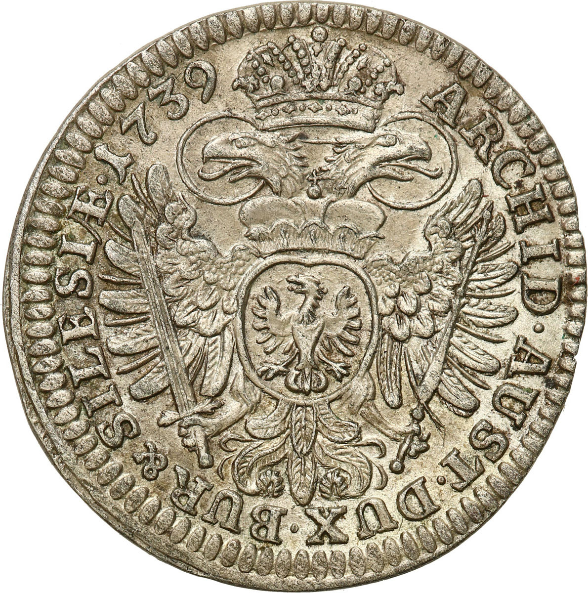 Śląsk. Karol VI (1711-1740). 3 krajcary 1739, Wrocław - ŁADNE